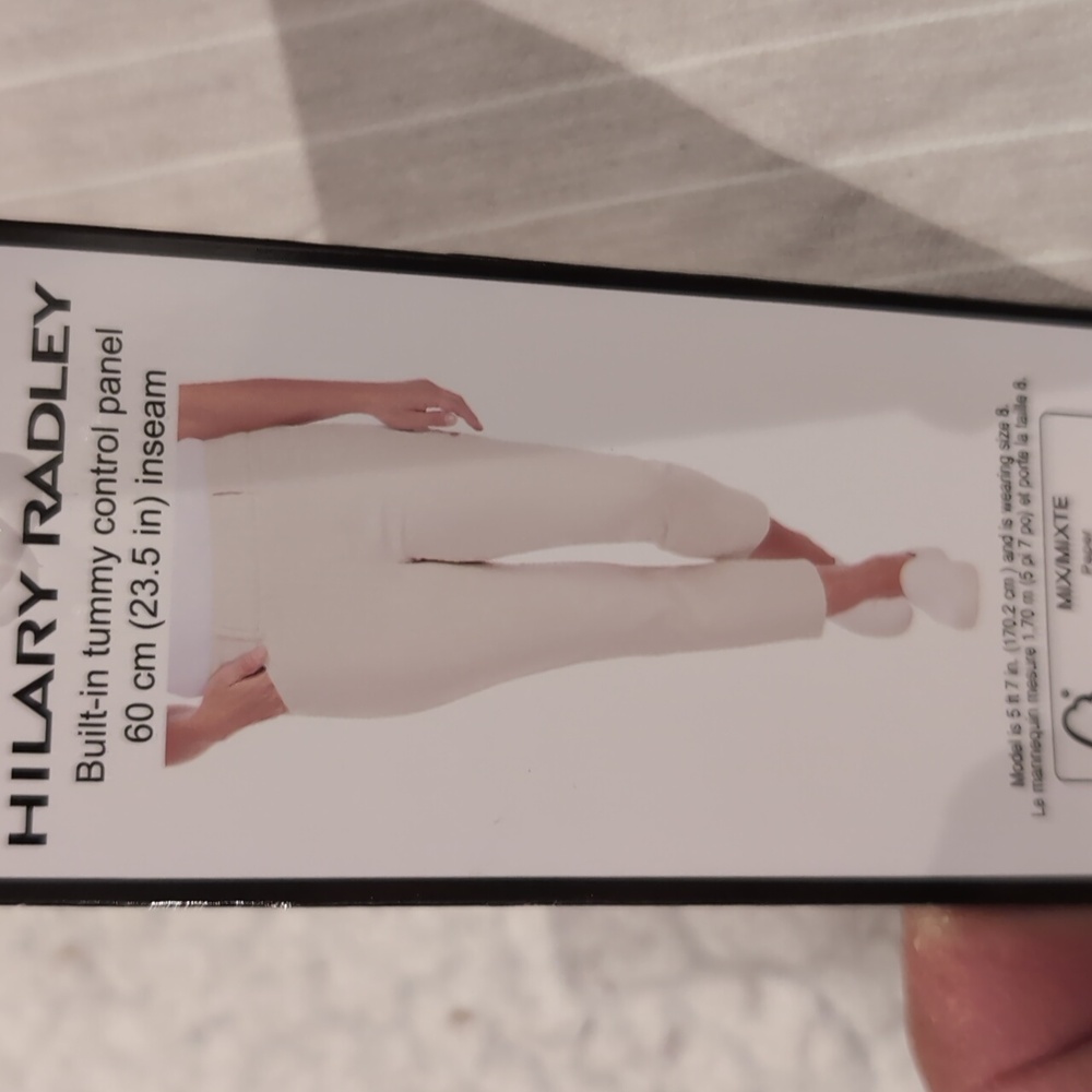 Sz 12: Hilary Radley Cream and White Stripe Patterned Pants